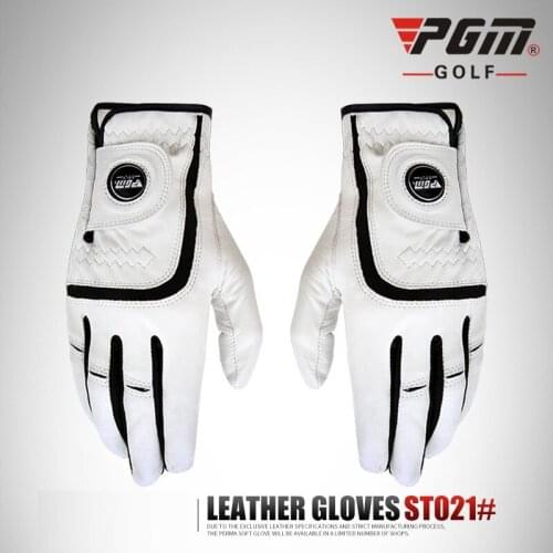 Men Left Hand Genuine Leather Golf Gloves Full Hands Breathable Training Gloves Man Non-slipping Mittens D0516