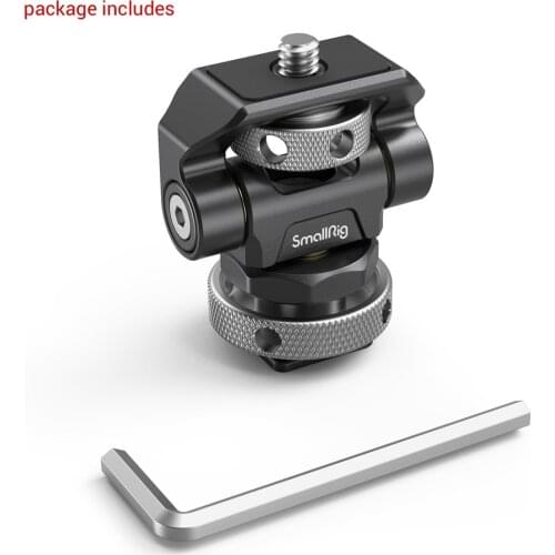 SmallRig Swivel and Tilt Adjustable Monitor Mount with Cold Shoe Mount For SmallHD/Atomos/Blackmagic Monitor/Screen Mount -2905