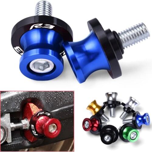R3 For Yamaha YZF R3 YZF-R3 2015 2016 2017 2018 2019 2020 Motorcycle Swingarm Spools M6 Stand Screws CNC Motorcycle Accessories