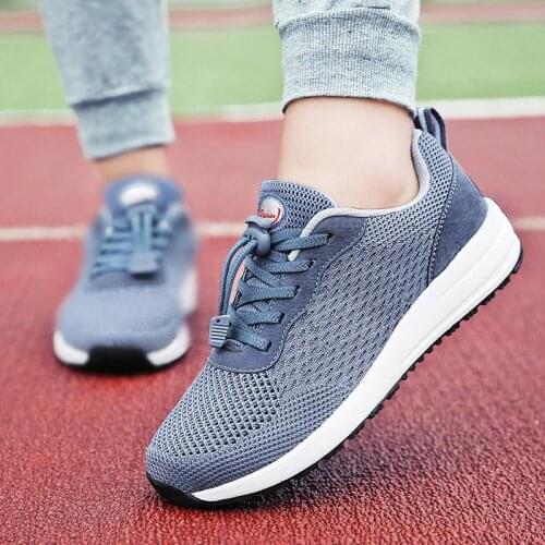 Plus Size Summer Shoes Running Woman Sneakers Women Platform Sport Shoes Sports Woman Gray Tennis Femme Basket Athletic E-1075