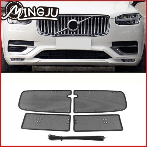 For Volvo XC90 2017 2018 2019 2020 Steel Front Insect Grill Net Screening Protective Mesh Cover Accessories