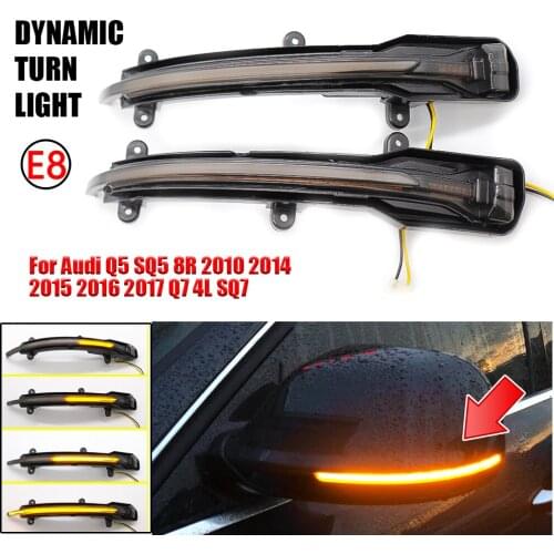 LED Side Mirror Indicator Blinker Light Dynamic Turn Signal For Audi Q5 SQ5 8R Q7 4L SQ7 2010 2014 2015 2016 2017