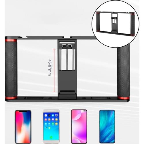 Aluminum Alloy Video Rig for Phone Videographer Videos Live Streaming Black