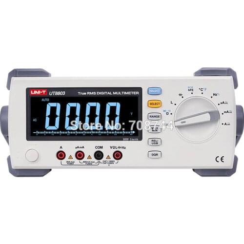 UT8803N Bench Top Multimeter DMM True RMS EBTN DCV/ACV/DCA/ACA Ohmmeter Inductance Capacitance Temperature Measurement