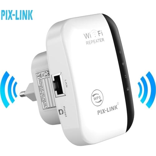 PIXLINK Wireless Wifi Repeater Wifi Range Extender Router Wi-Fi Signal Amplifier 300Mbps WiFi Booster 2.4G Access Point