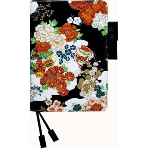 Japan A5 notebook stationery diary billbook hobo specifications cover japanese style cover gilding japanses flowers