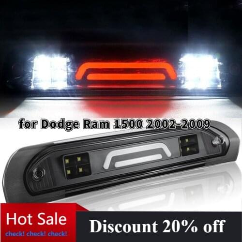 1 x red high brightness LED Smoke Third Brake Cargo Lights High Mount Stop Lamps Turn Signal Lights for Dodge RAM 1500 2002-2009