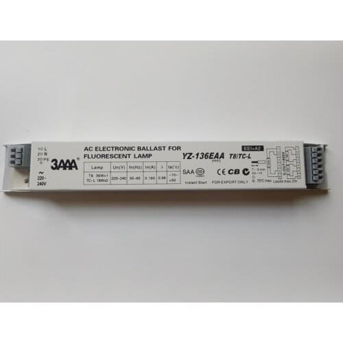 3AAA YZ-136EAA Instant Start Fluorescent Lamp Electronic Ballast For T8/TC-L 36WX1 18WX2 Lamp AC 220-240V CCC CE CB