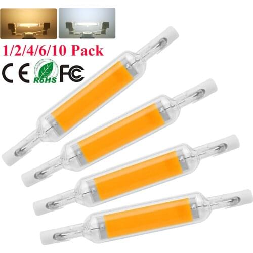 5W/10W R7S Led Bulb Dimmable COB Glass Tube Replace Halogen Lamp J78 J118 Lamparda Diode Spot Light SCR Dimmer LED R7s COB Bulb
