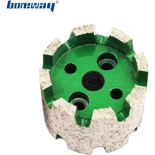 Boreway Supply A Piece of D50x40Tx10H CNC Diamond Continuous Standard Stubbing Cutting Grinding Wheel For Water Hole
