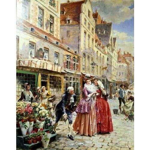 Free shipping home wall art decoration pictures classic court figure scenery canvas prints oil painting printed on canvas