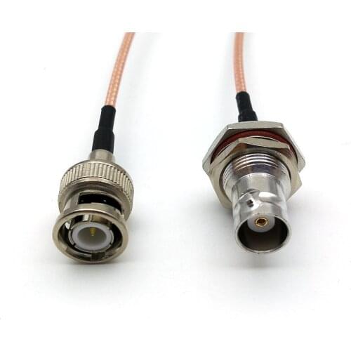 BNC Male to BNC Female Bulkhead Coaxial RG316 CABLE 15cm New