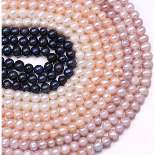 Natural Freshwater Pearl Beading High Quality Punch Loose Spacer Beads For Jewelry Making DIY Bracelet Neckalce Accessories 36cm