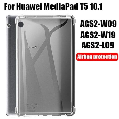 Tablet case for Huawei MediaPad T5 10.1 Silicone soft shell TPU Airbag cover Transparent protection bag for AGS2-W09/W19/L03/L09