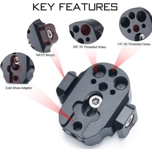 TGA-BHB Battery Handle Base Accessory Mounting Bracket Compatible with DJI RS2 RSC2 Gimbal (DJI RS 2 & RSC 2)