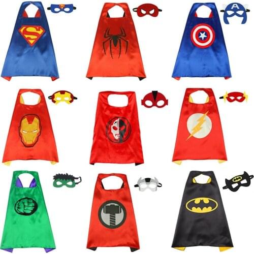 Children superhero cloak costume superhero mask boy girl birthday party party halloween anime cosplay