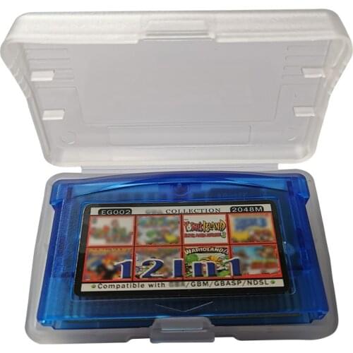 12 in 1 Video Game Compilation Cartridge Console Card 32 bit