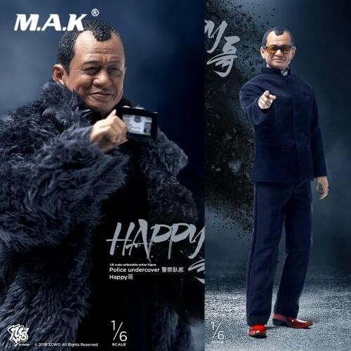 For Collection 1/6 Scale Collectible 1/6 Scale TVB Hong Kong Police Series Police Undercover Happy Brother Model for Fans Gifts