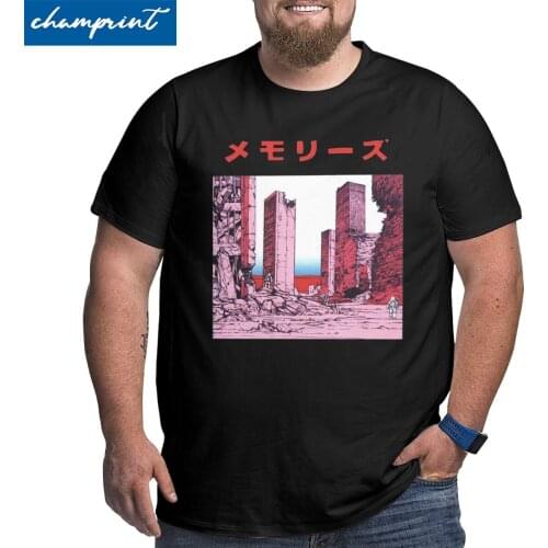 Cool Katsuhiro Otomo Memories T-Shirt Men Akira Manga Vaporwave T Shirt Big Tall Tee Shirt Oversized 4XL 5XL 6XL Clothing