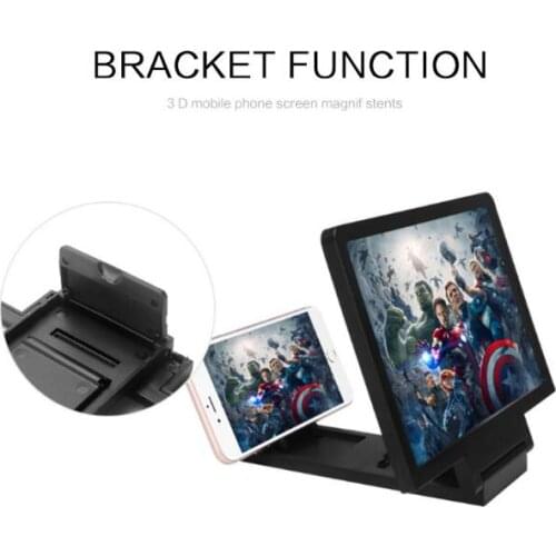 Buy 2pcs F1 3D Mobile Phone Screen Amplifier Folding Design HD Video Magnifying Glass Watch Movies Smart Phone Bracket Holder