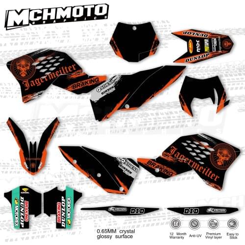MCHMFG For KTM EXC SXF125 250 300 450 530 2008 2009 2010 2011 Full Graphics Decals Stickers Motorcycle Background