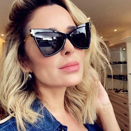 New 2021Fashion Personalized Large Frame Sunglasses Cat Eye Retro Sunglasses Men Women Fashion Shades UV400 Vintage Glasses