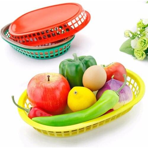 Plastic Fast Food Tray Large BBQ Deli Platter Basket set Burger Serving Tray Restaurant Bread Picnic BBQ Accessories