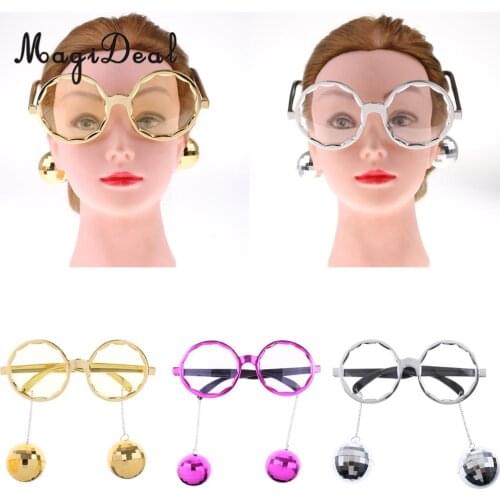 Hanging Disco Ball Glasses Eyewear New Year Mardi Gras Party Costume Cosplay Party Fancy Dress