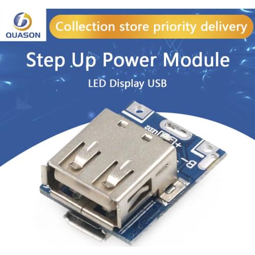 5pcs 5V Boost Converter Step-Up Power Module Lithium Battery Charging Protection Board LED Display USB For DIY Charger 134N3P