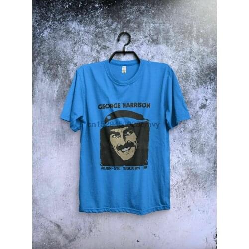 Rare George Harrison 1974 Atlanta Omni Thanksgiving T-Shirt reprint