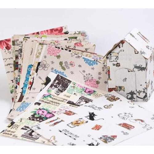 5pcs* Self-adhesive Fabric Scrapbooking Sewing Art Sticker Paper Patterns Country style Dot DIY Gift Decoration