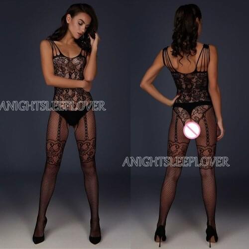 Sexy Bodystocking Open Crotch Fetish Porno Sexi Women Crochless Teddy Lingerie Bodysuit Sexy Erotic Underwear Baby Doll