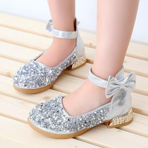 Skoex Kids Casual Shoes Girls Fashion Princess Shoes Sparkle Rhinestone Mary Jane Dance Shoe Children Wedding Party Dress Shoe