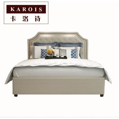 Modern design double bed design furniture bedroom cheap fabric bed