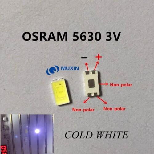 LED Backlight 0.5W 5630 3V Cool white LCD Backlight for TV TV Application PT56W03 V1 6000PCS