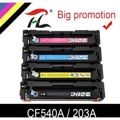 HTL compatible 203a Toner Cartridge for HP CF540a CF541a CF542a CF543a M254dw 254nw MFP M281cdw 280nw