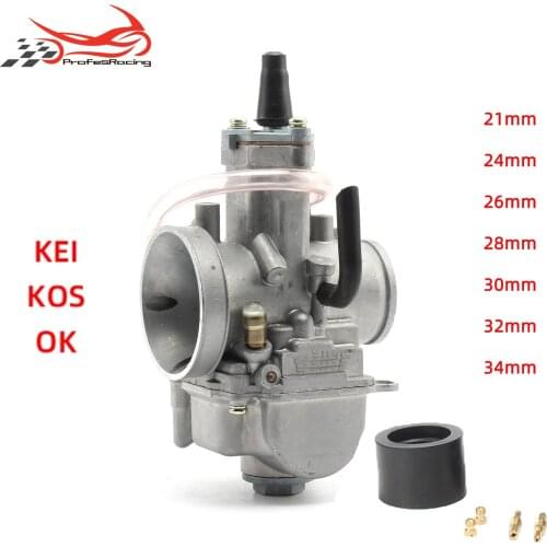 Universal 2T 4TCarburetor Koso OKO Motorcycle Carburador PWK 21 24 26 28 30 32 34mm With Power Jet For Racing Moto