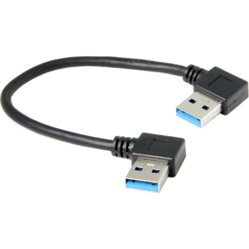 USB 3.0 Type-A 90 Degree Right Angled to Right Angled Data Cable for Hard Disk Computer