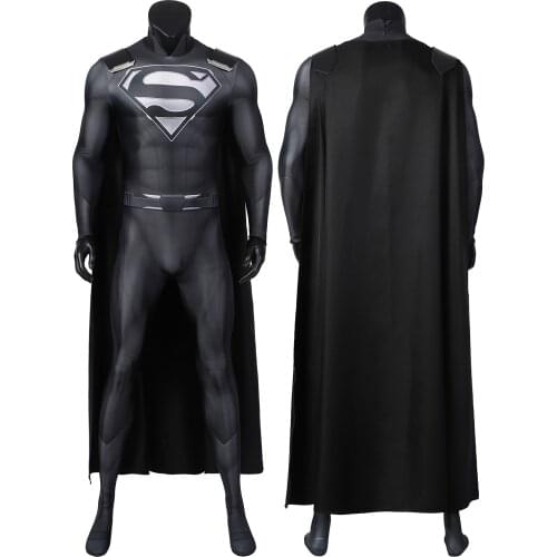 Adult Men Earths Crisis Super Boy Clark Kent Jumpsuit Cosplay Costume Halloween Masquerade Party Bodysuit