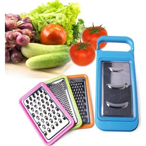 1Set Plastic Vegetable Slicer Vegetable Grater Gadget Friut Cutter Portable Stainless Steel Blades Multifunctional Tool OK 0627