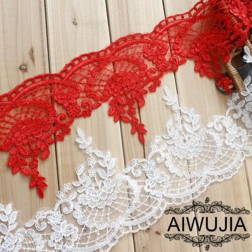 1Yard Delicate High Quality French Laces Fabric Crafts Lace Trimming Trim Lace Appliques Garment Accessories Sewing Material
