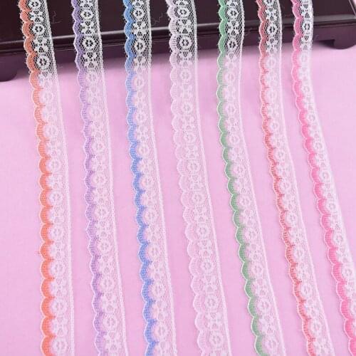 10Yards/Lot Lace Ribbon Width 18mm White Lace Trim Applique Sewing Embroidered Dress Accessories Decoration African Lace Fabric
