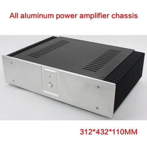 312*432*110MM DIY All-aluminum Power Amplifier Chassis WA60 Rear-stage Case Multi-purpose Power Supply Box Amplifier Enclosure