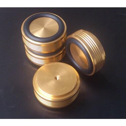 4pcs 44*17MM Aluminium Alloy Speaker Spike Pads Amplifier Isolation Stand Feet Base Pads