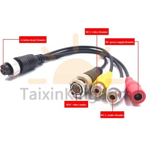 4P aviation adapter mdvr universal video / audio / power integrated connector wholesale in stock