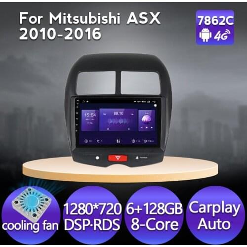 6G 128G Fan Android 11 BT Car Radio Video Multimedia Player Navigation GPS For CITROEN C4 2010-2015 Mitsubishi ASX Peugeot 4008
