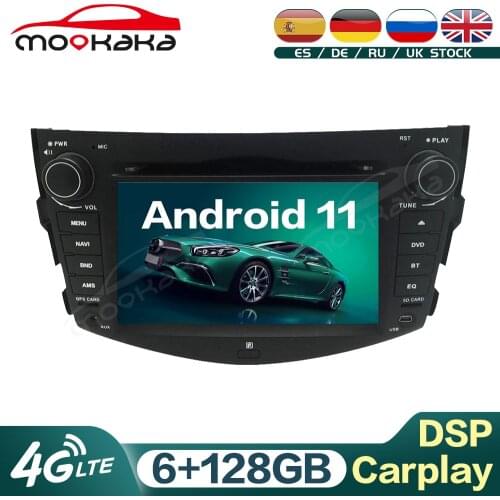 Android 11 6G+128GB Car Multimedia DVD Player For Toyota RAV4 2006 - 2012 Car GPS Navigation Audio Stereo Head Unit Carplay DSP