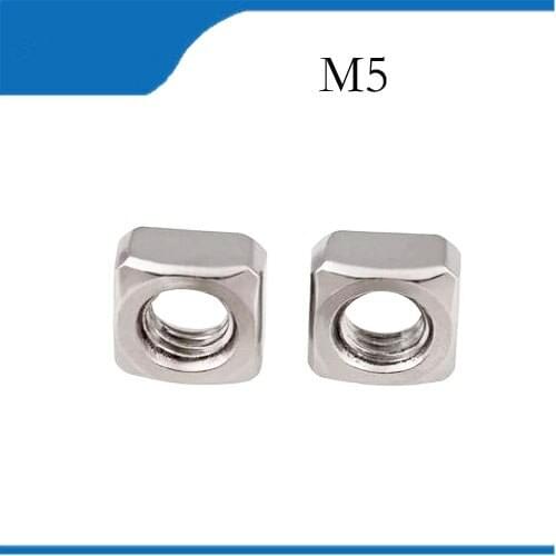 Free shipping200pcs/lot High Quality 304 Stainless Steel A2-70 M5 Square Nut free shipping
