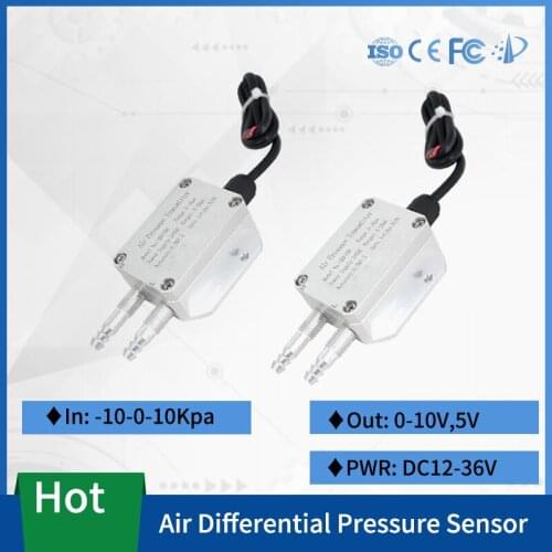 -10-0-10Kpa Digital Wind Differential Pressure Transmitter Air Differential Pressure Transducer 0-10V 5V Sensor