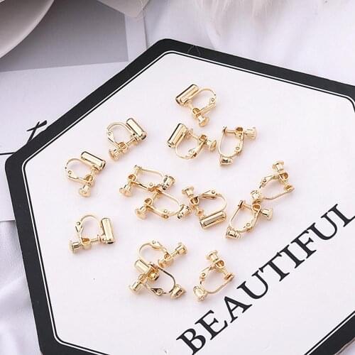 DIY Handmade Clip on Earring Turn Any Studs Into A Clip-On Earrings Ear Clip Converter No Ear Hole Screw Ear Clip Findings